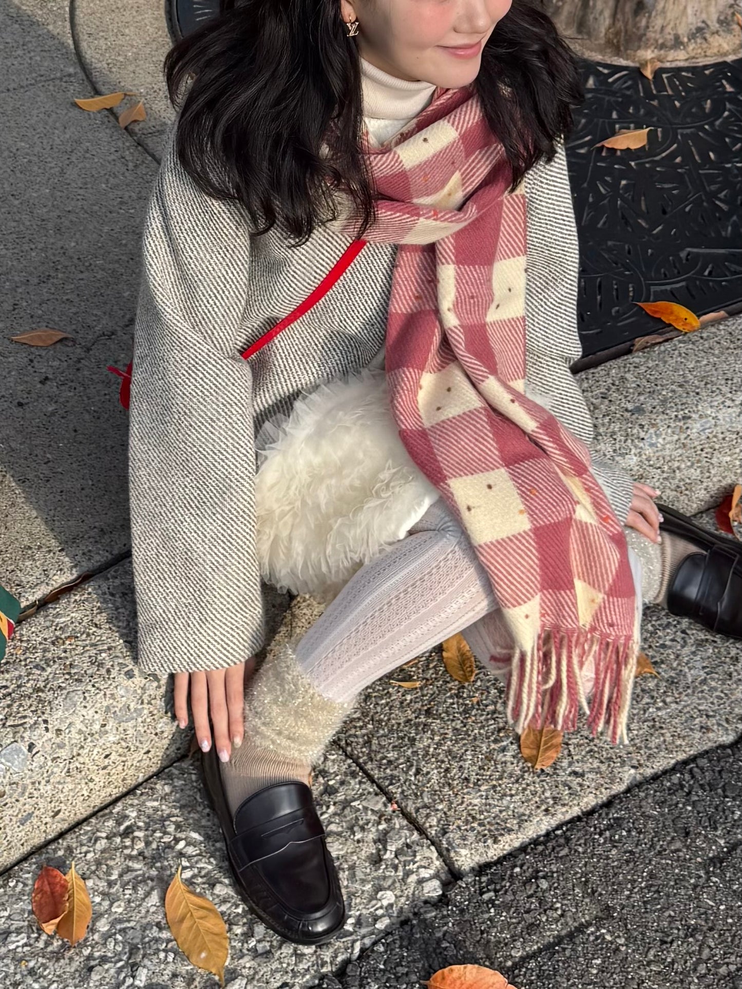 カラーチェックマフラー DPA43727