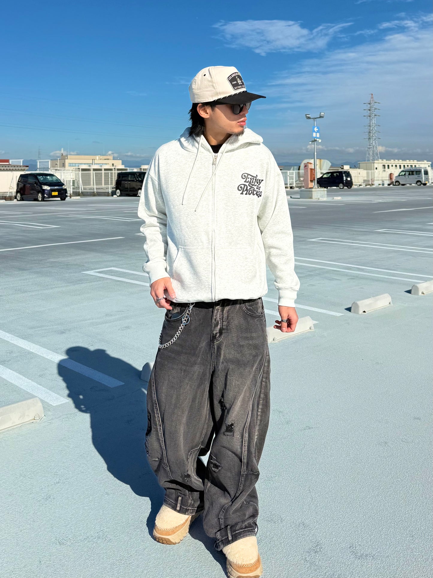 ユニセックスロゴジップパーカー DPB73565