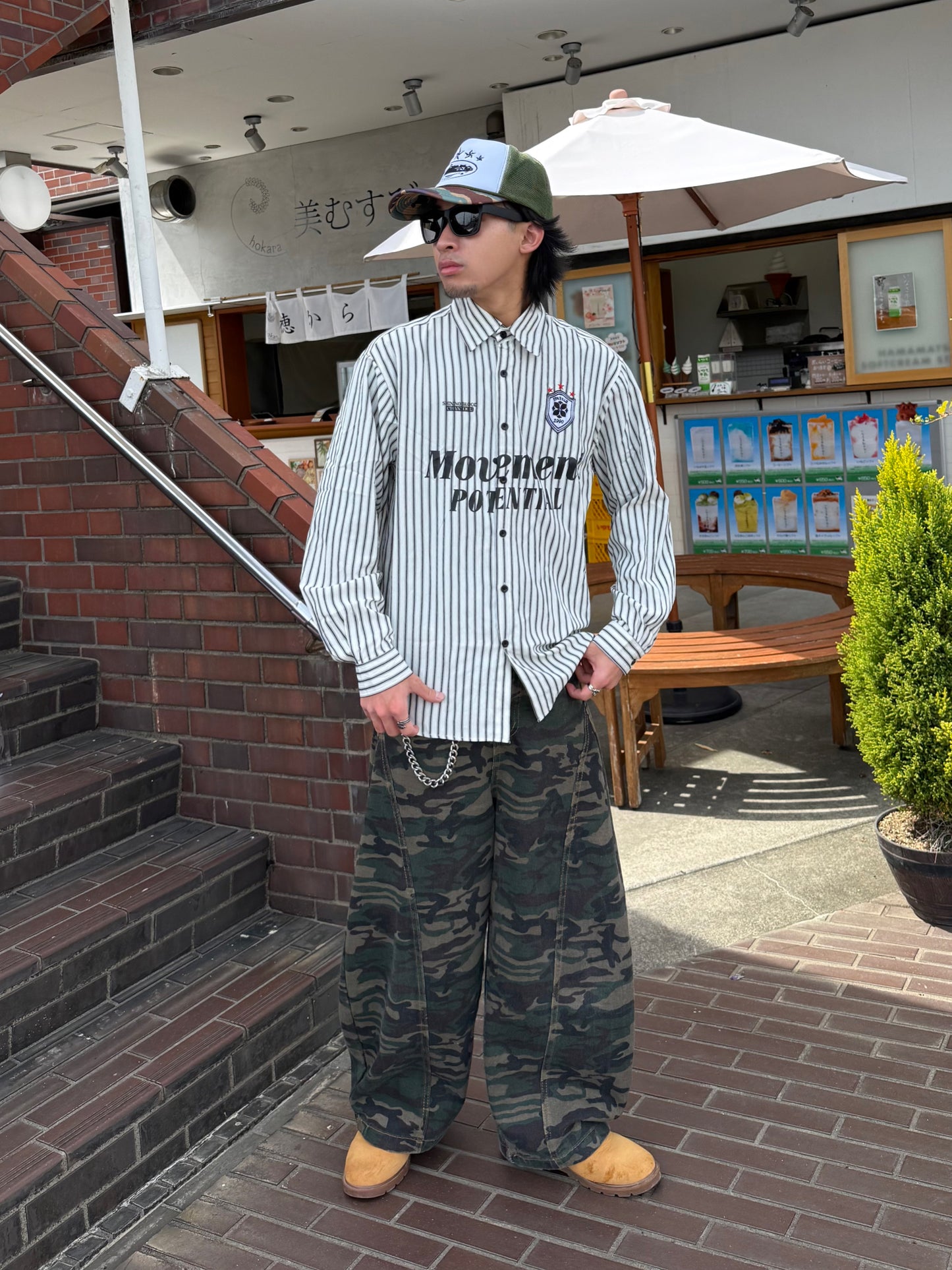 カモフラワイドデニムパンツ DPB90085