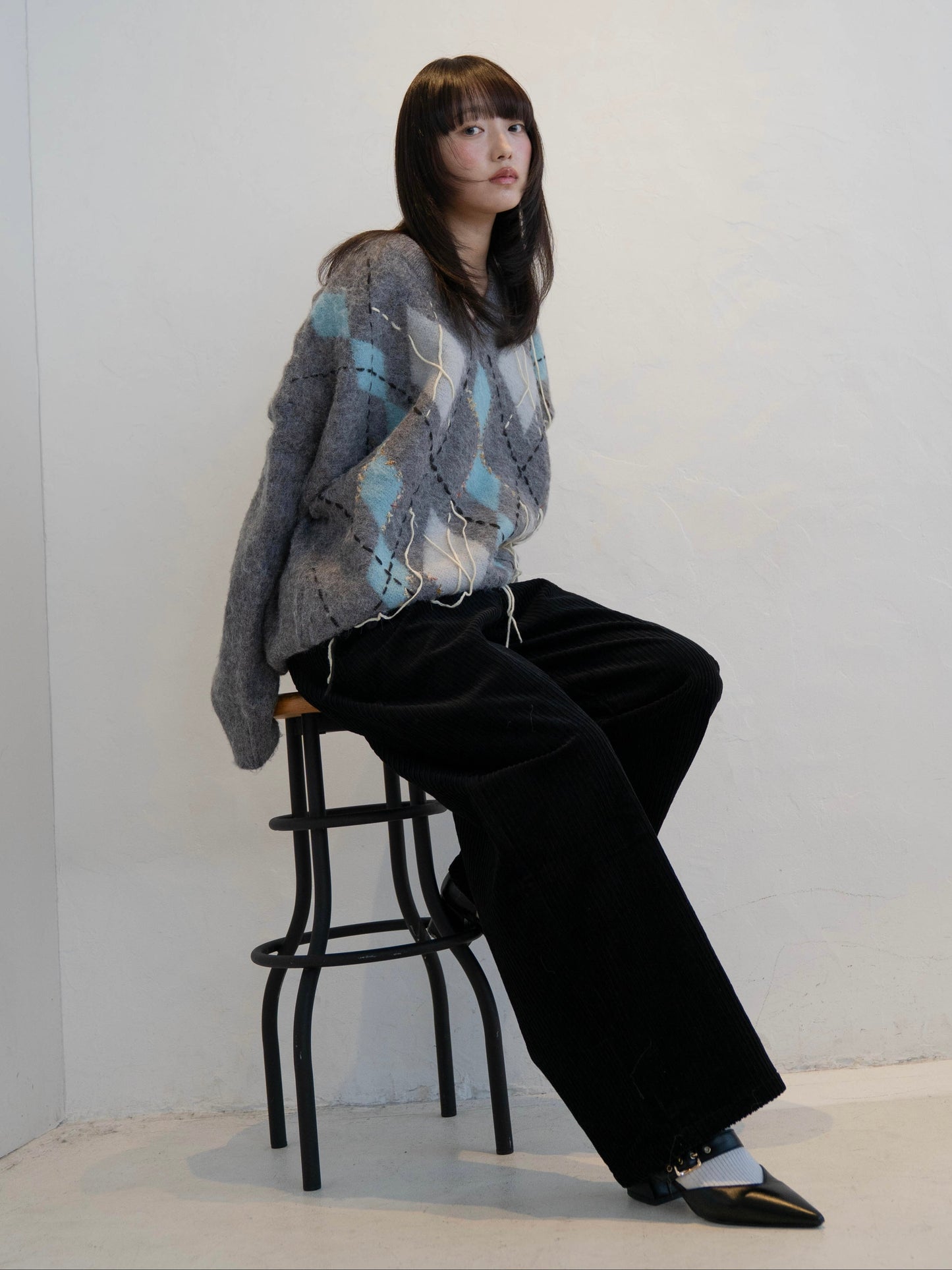 アーガイルチェックニット DPC02012