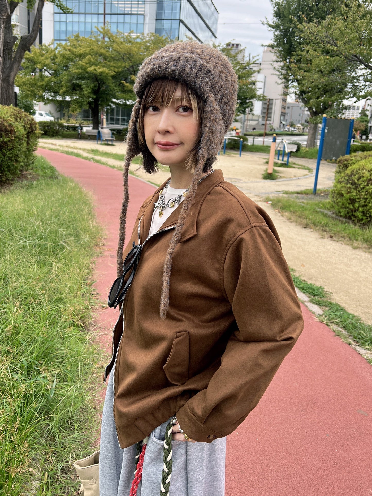 スウェードライクブルゾン DPB79212