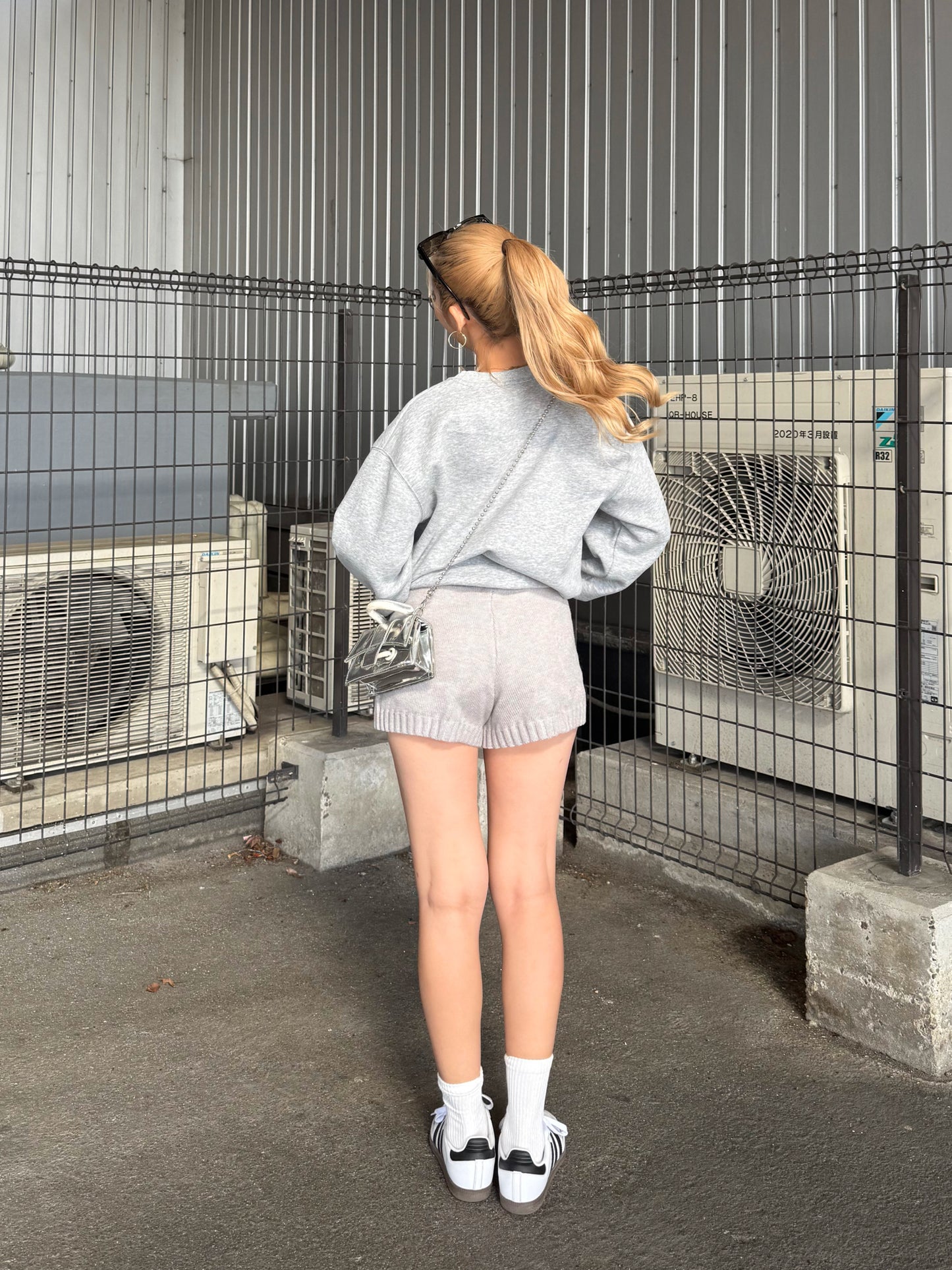 グレーニットショートパンツ DPB73485