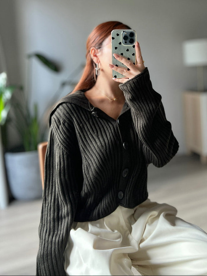 リブボタンニットトップス DPB56340