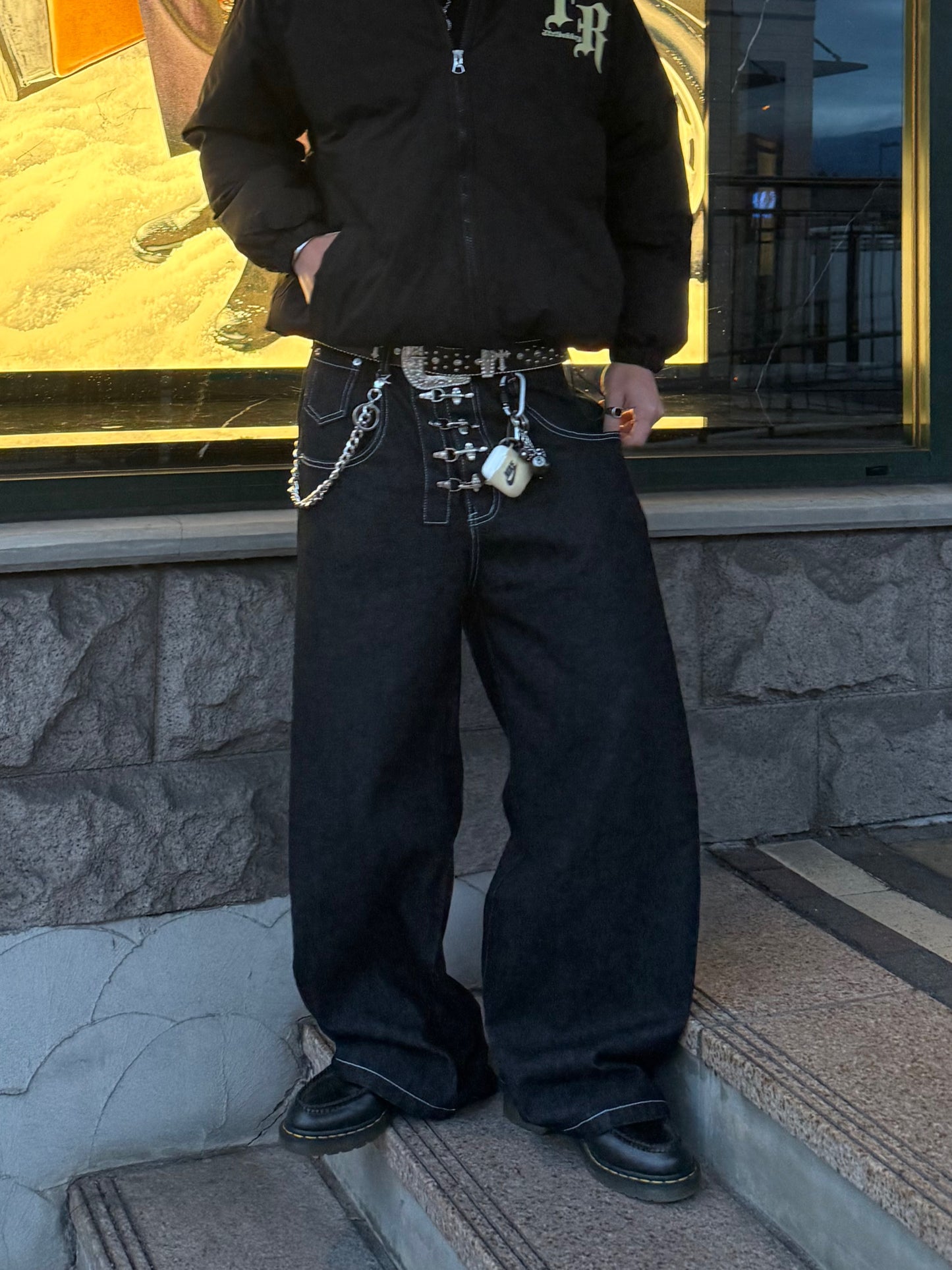 フロントデザインデニムパンツ DPB90108