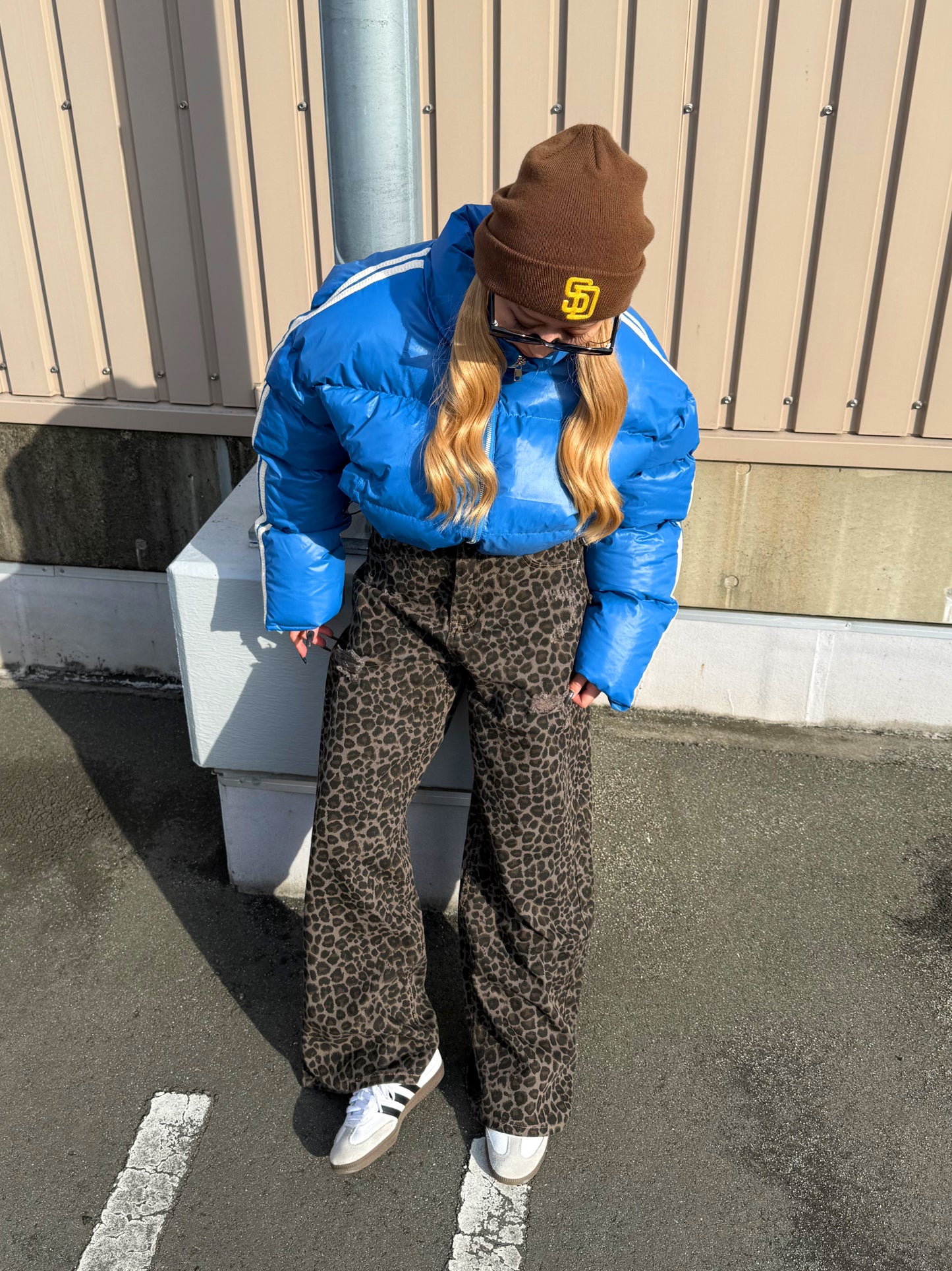 ダメージレオパードワイドパンツ DPB73538