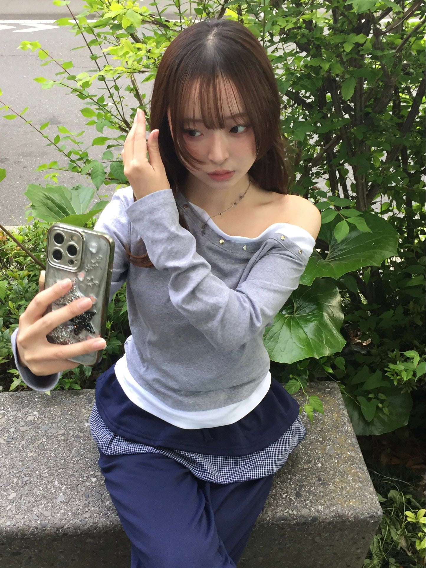 オフショルレイヤードフィットティー DPB94059