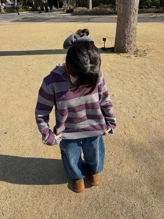 レトロボーダー ニットパーカー DPB98085