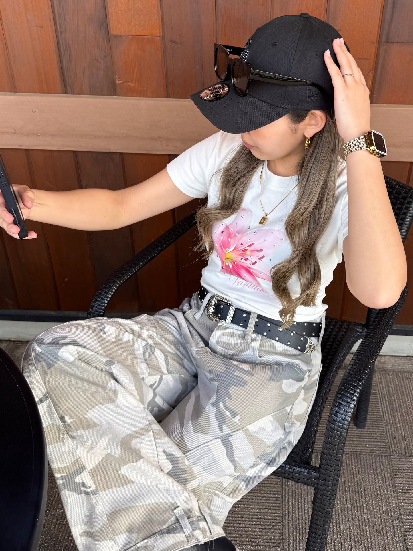 フローラルショートTシャツ DPB73625