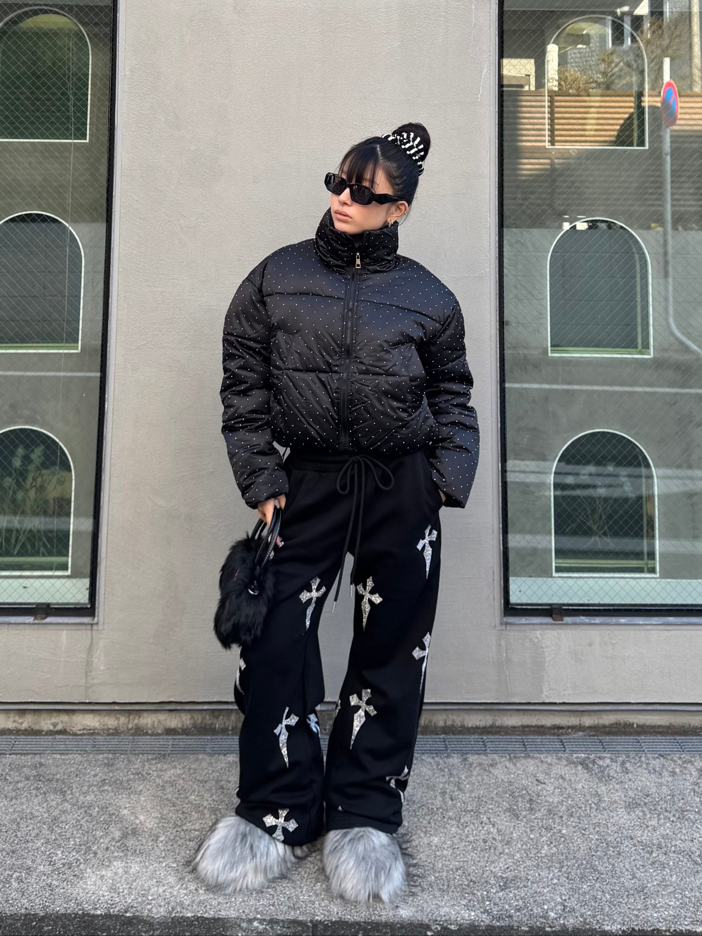 クロスラメスウェットパンツ DPB86167