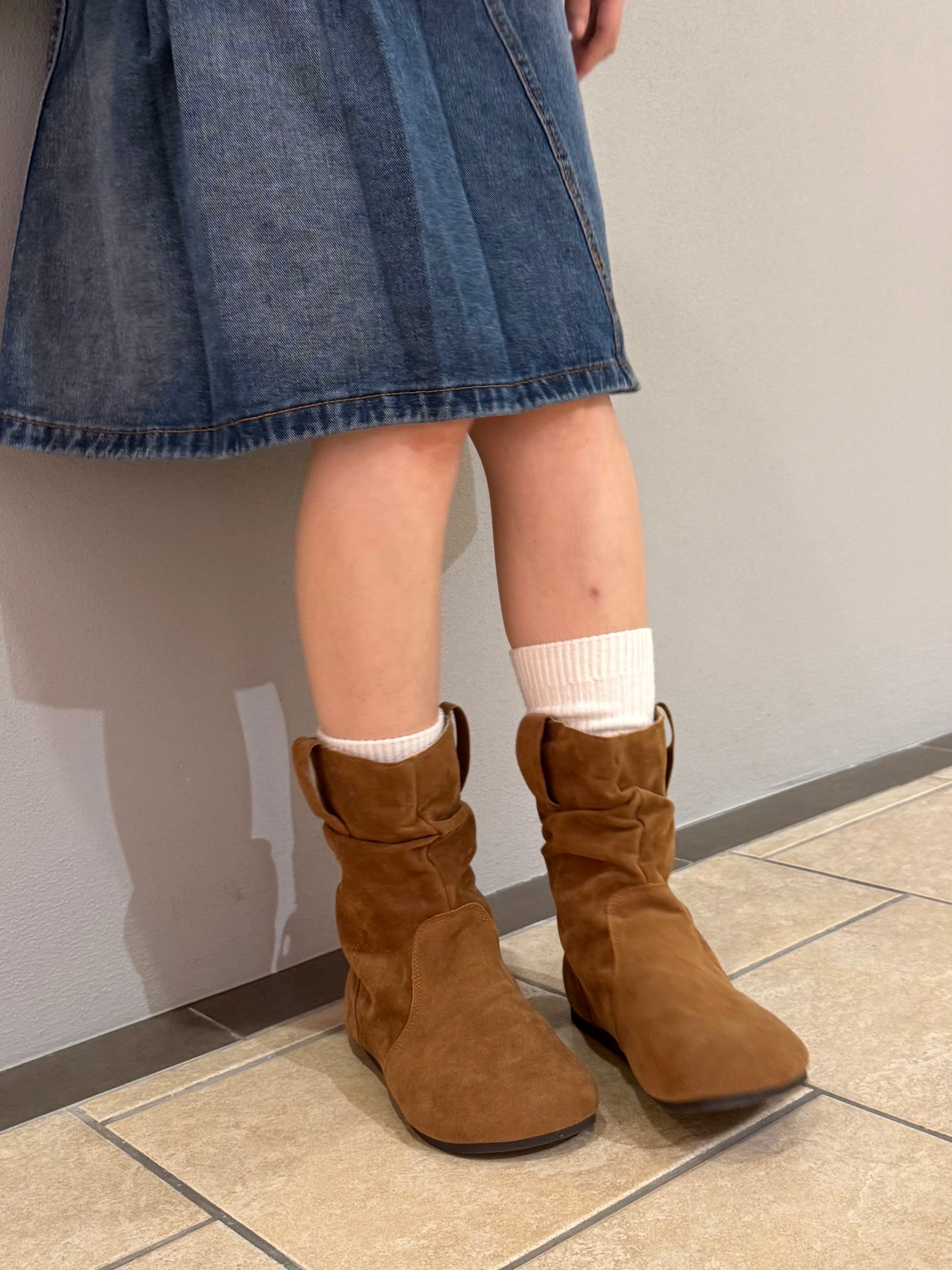 ライトブラウンショートブーツ DPA43691