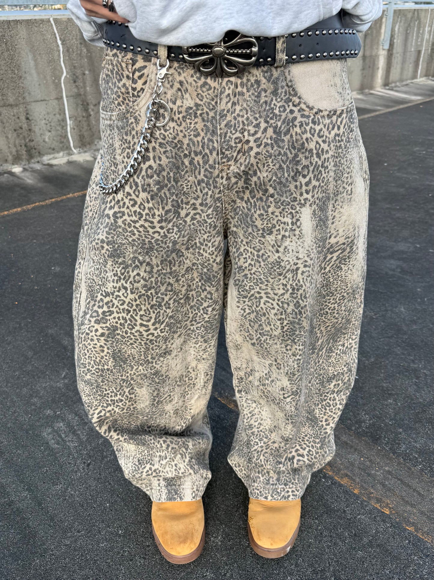 ダメージレオパードデニムパンツ DPB73528