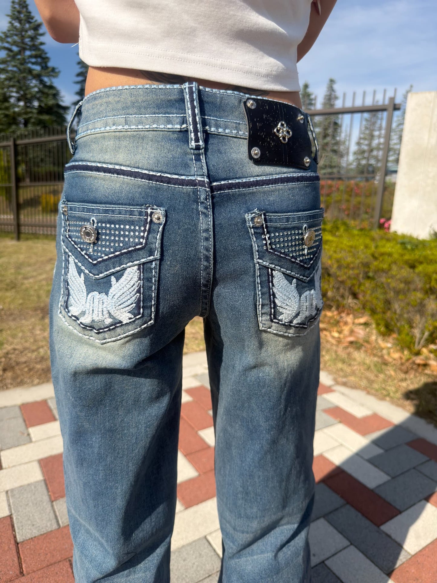 バックフェザーデニムパンツ DPB42502