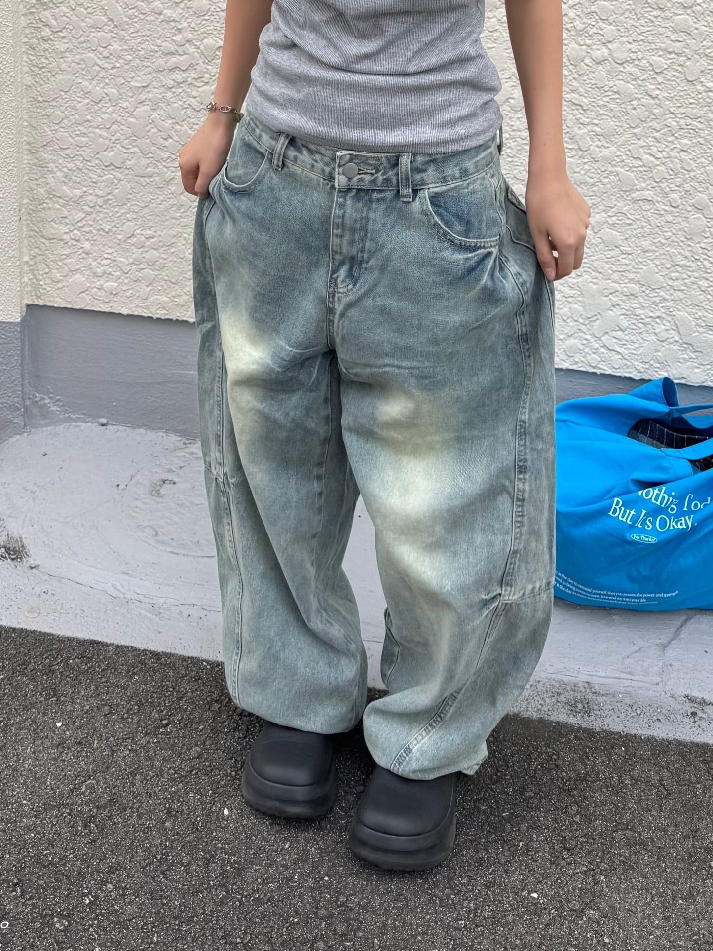 ウォッシュバルーンデニムパンツ DPB85274