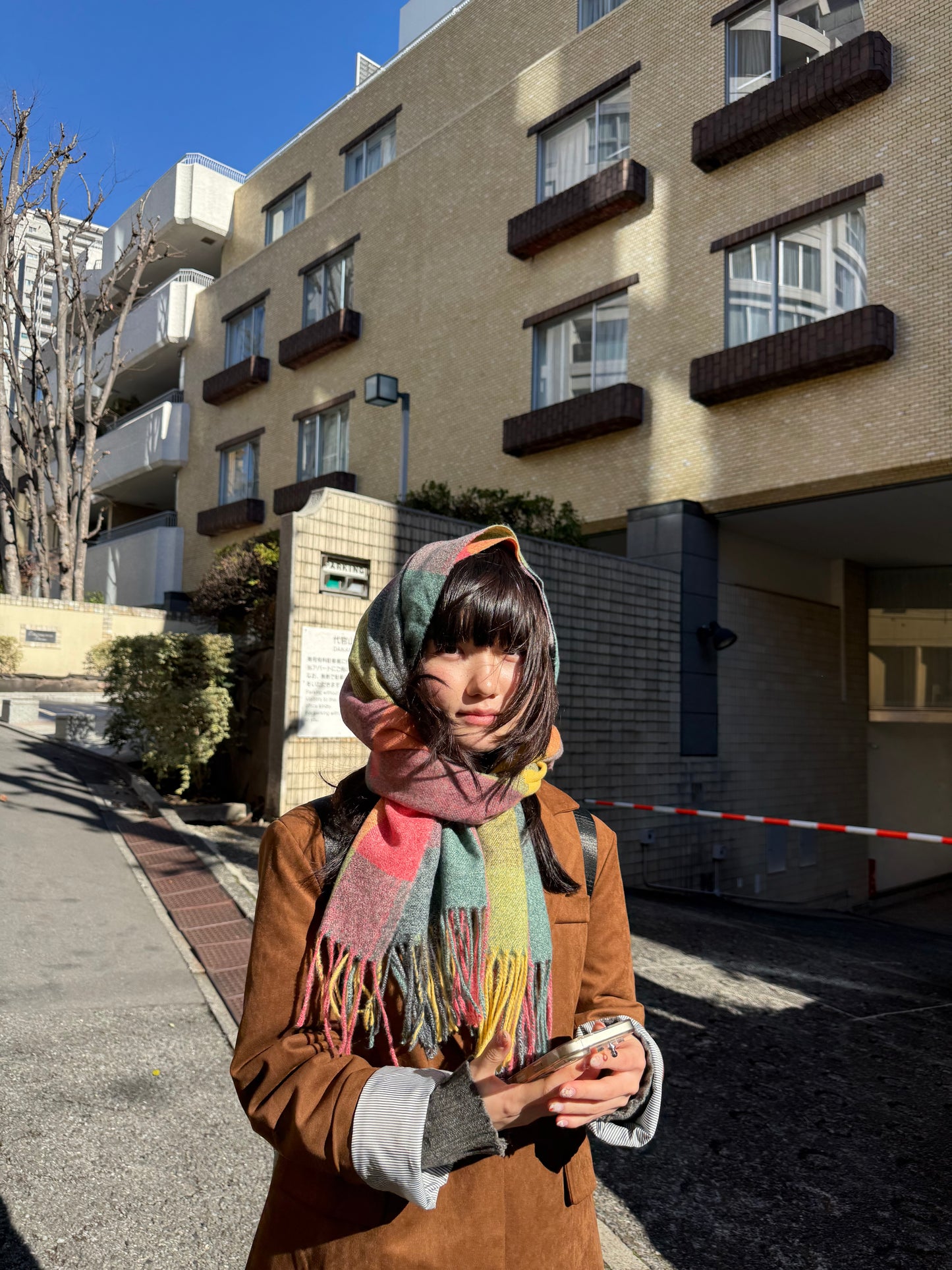 ブロックチェックマフラー DPA43728