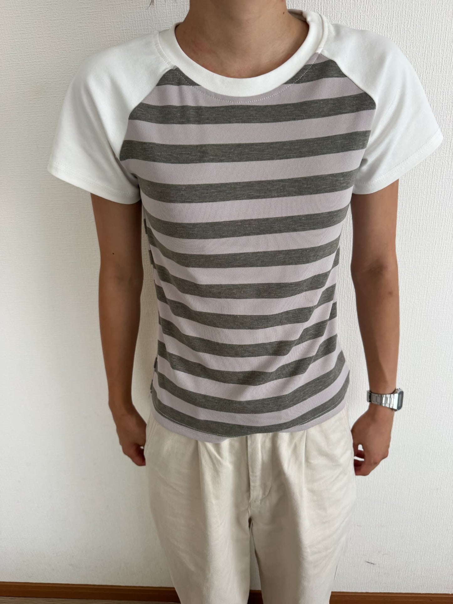 ボーダーラグランスリーブTシャツ DPC07048