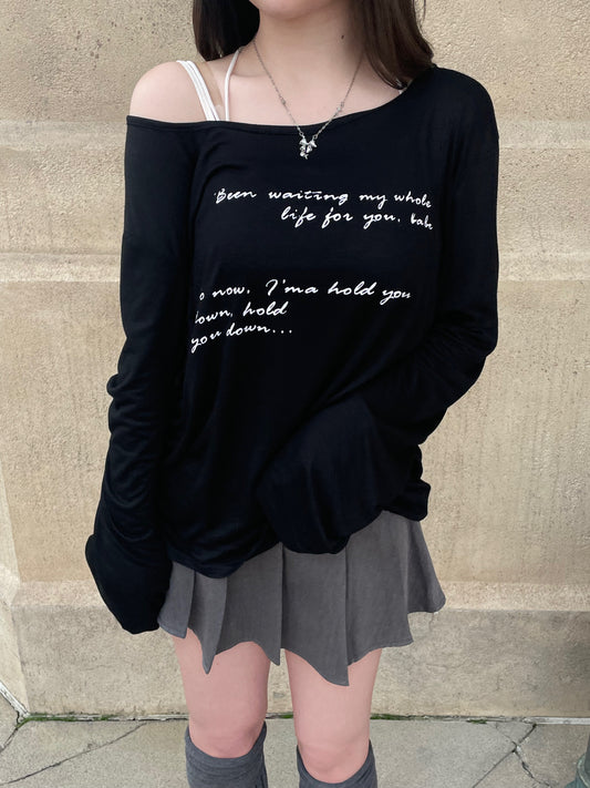 レタリングルーズTシャツ DPB74004