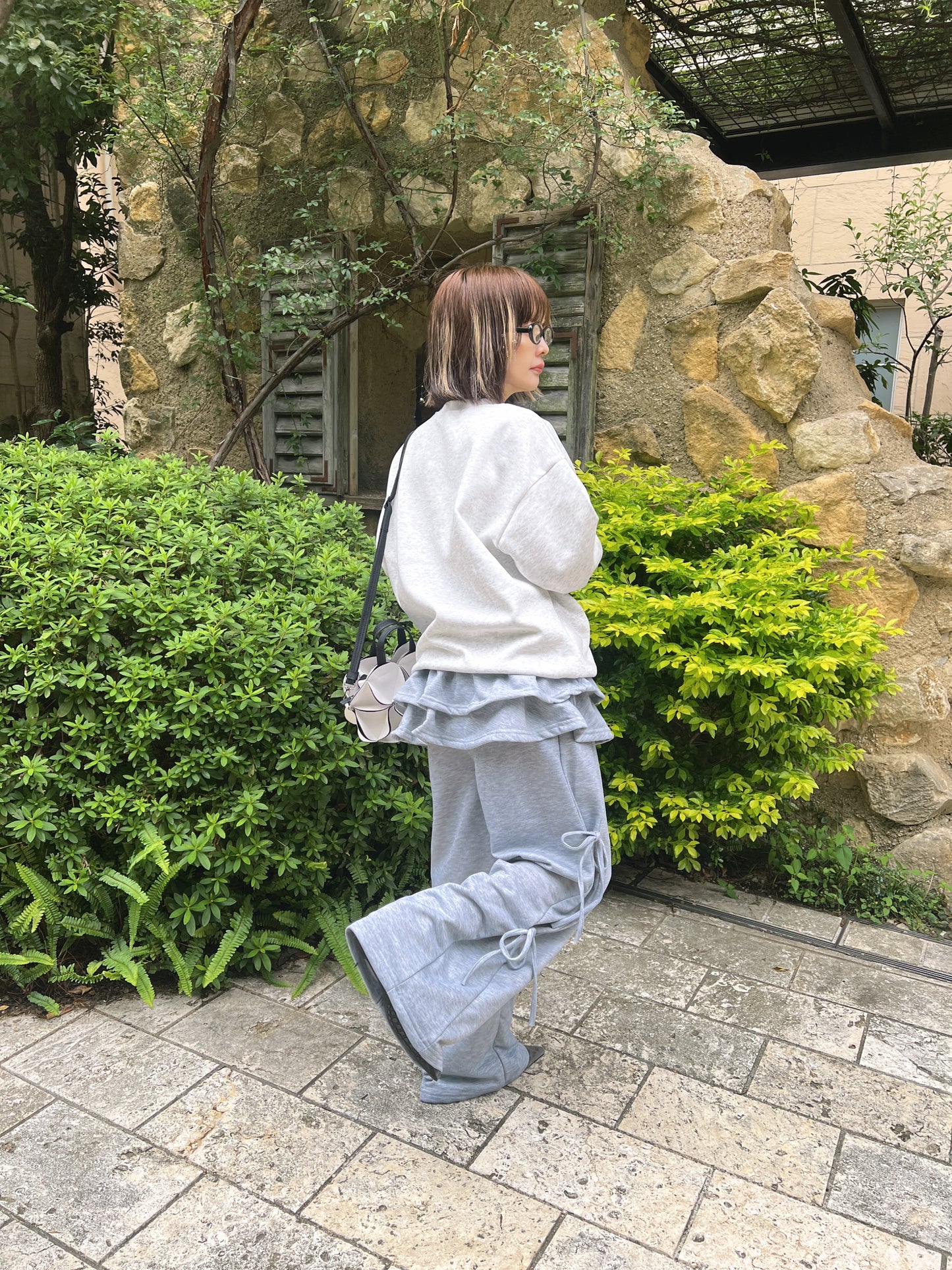 スカートレイヤードリボンスウェットパンツ DPB79200