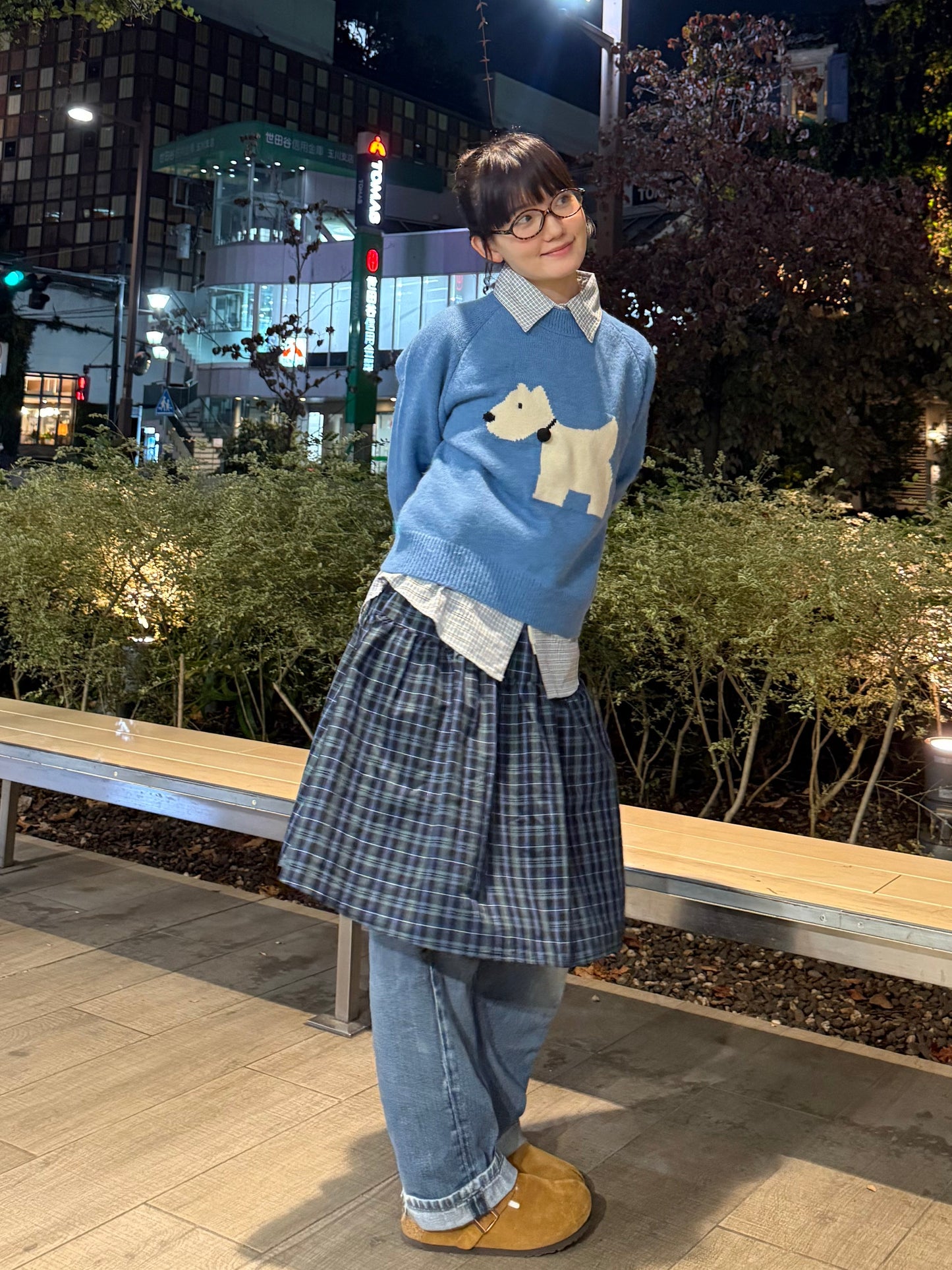 Aラインチェックスカート DPA43682