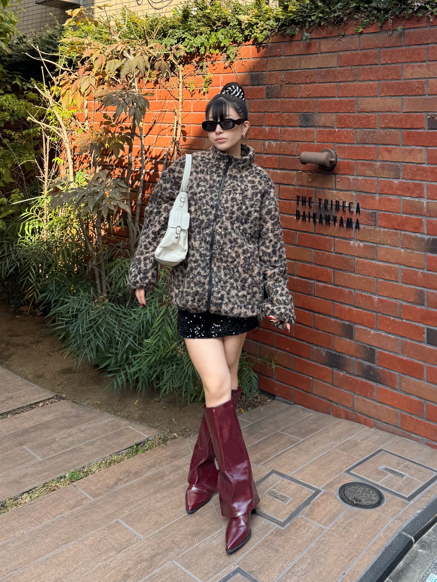 レオパードボアジップジャケット DPB86166