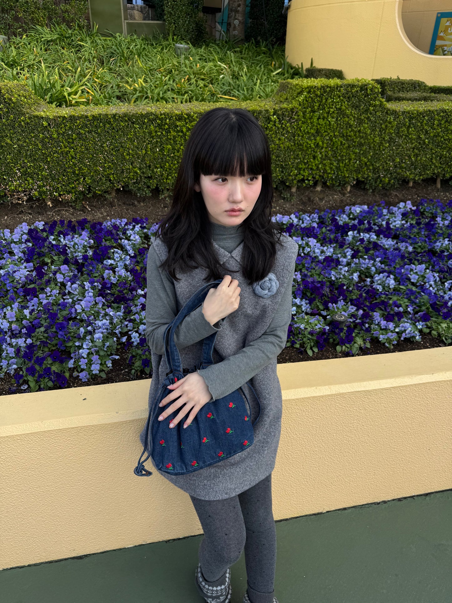 フラワーポイントワンピースセット DPA43726