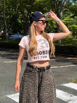レオパードロゴクロップドTシャツ DPB73427