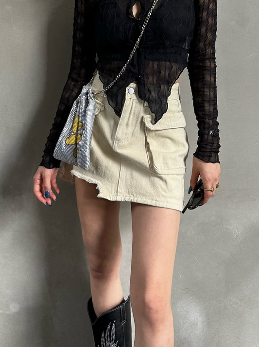 ショートデニムスカート DPB26190