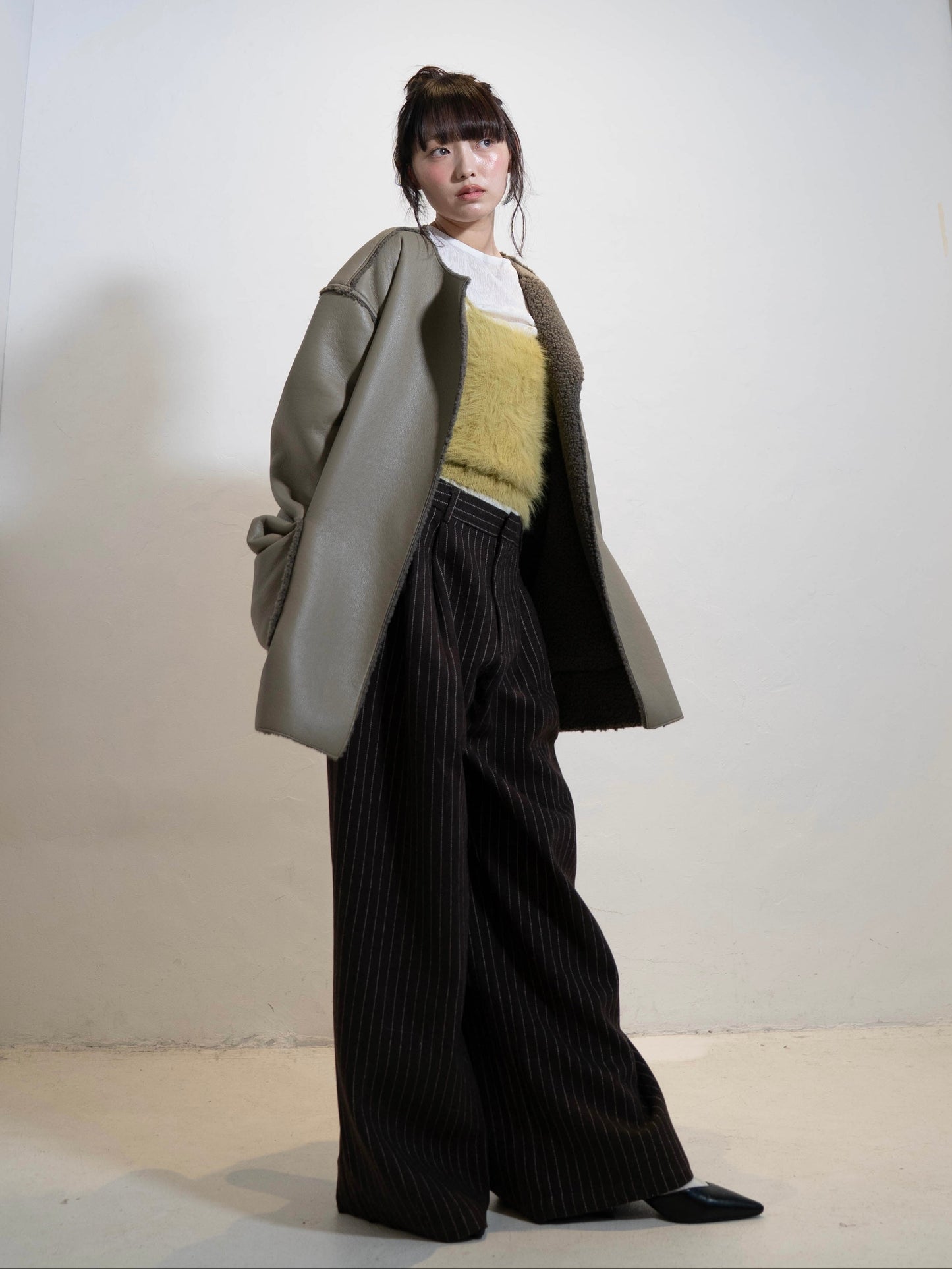 ウエストタックストライプパンツ DPC02007