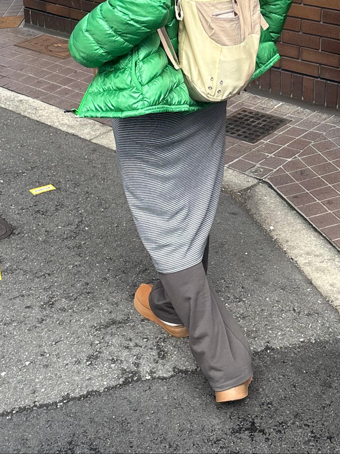 ストライプレイヤードスカートパンツ DPB89143