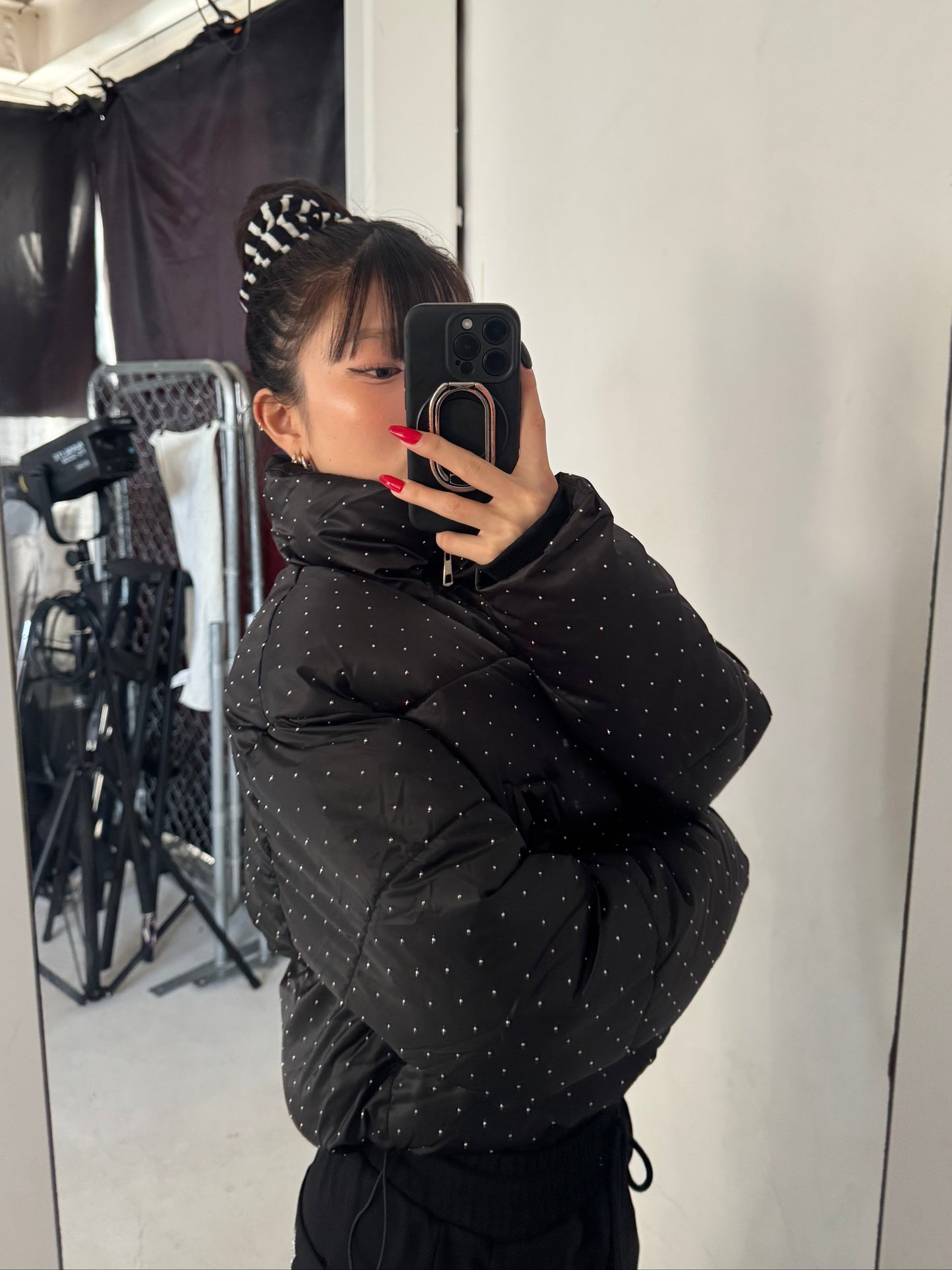 ラメショートダウンジャケット DPB86154