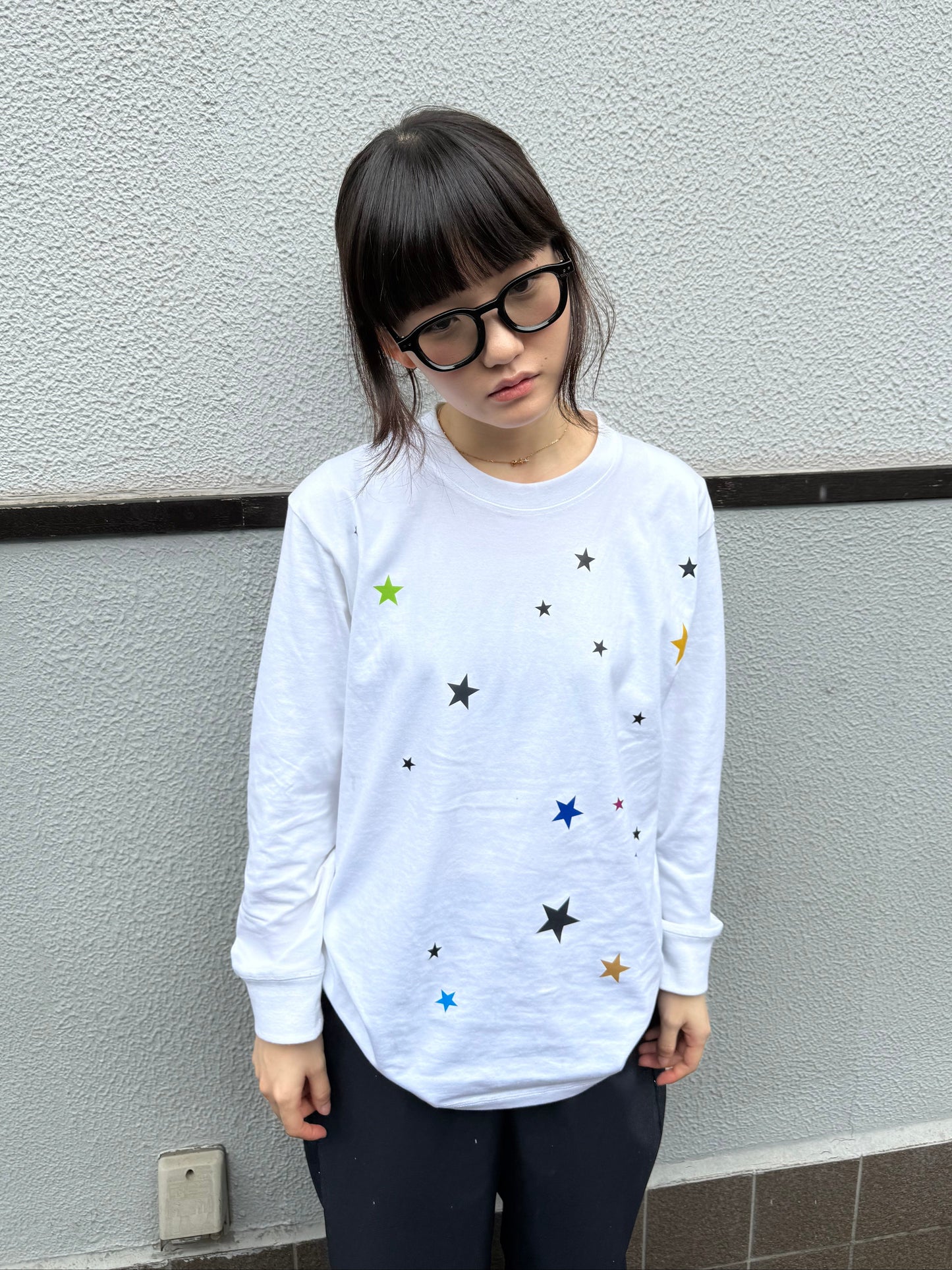 スタープリントロングTシャツ DPA43781