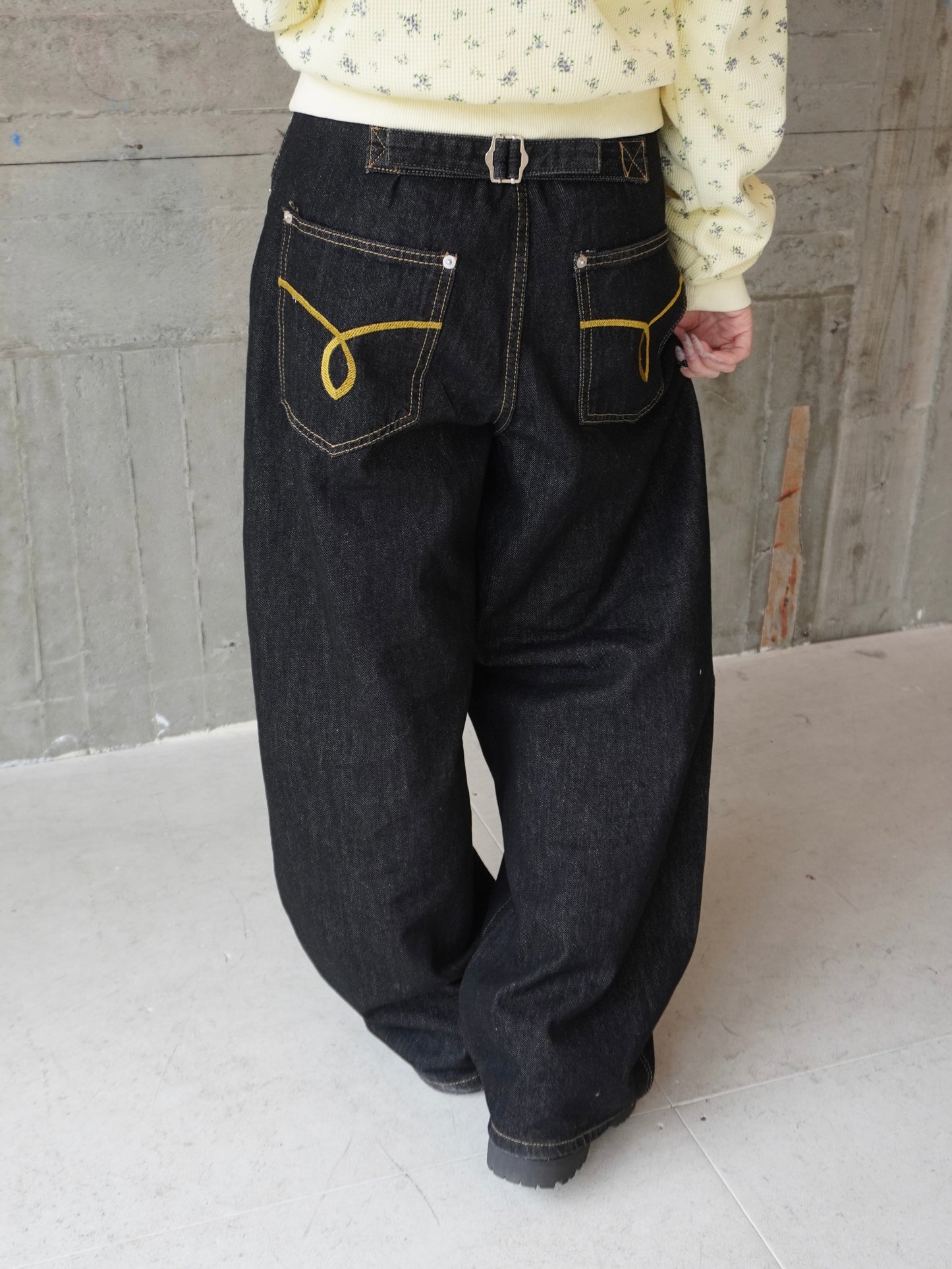 バックベルトデニムパンツ DPB85475