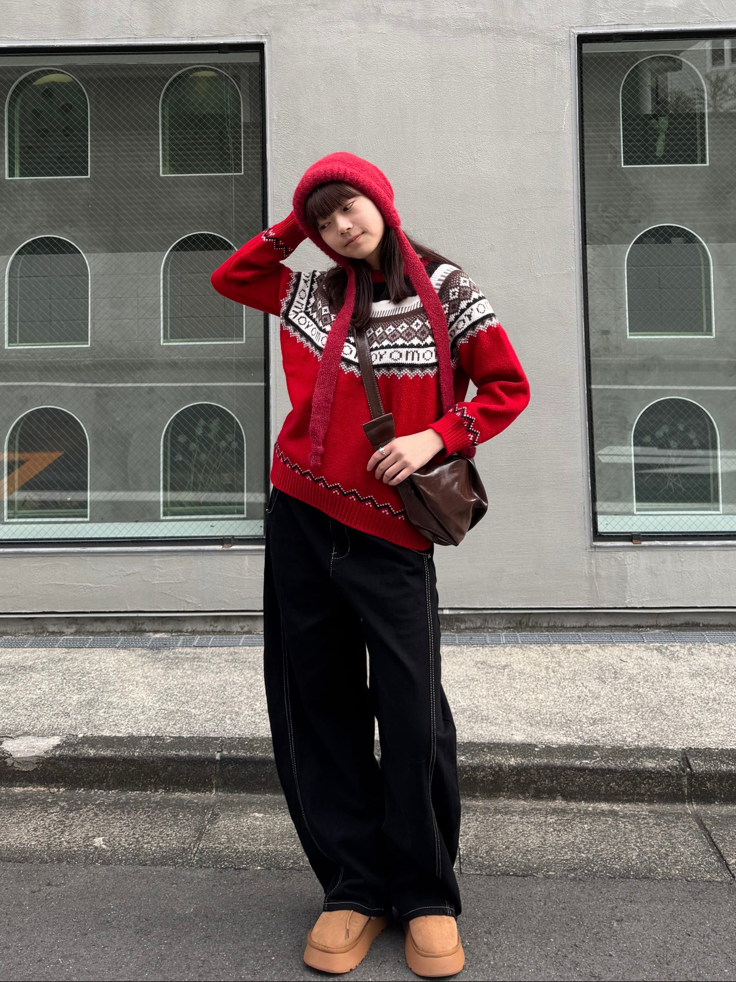 ノルディック柄ニットプルオーバー DPB91055