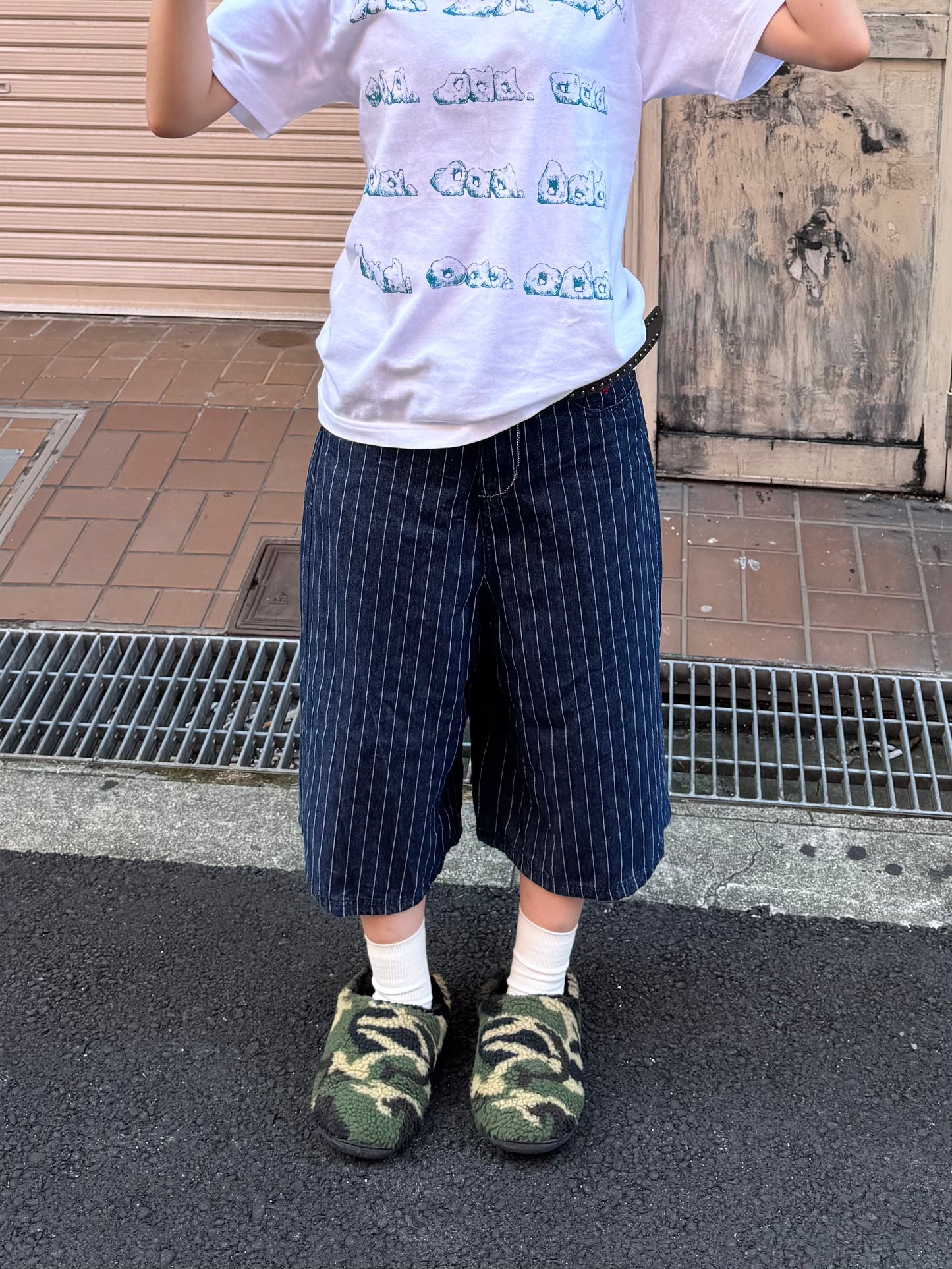 ストライプハーフデニムパンツ DPB85277