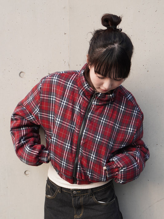 リバーシブルレッドチェックブルゾン DPB85395