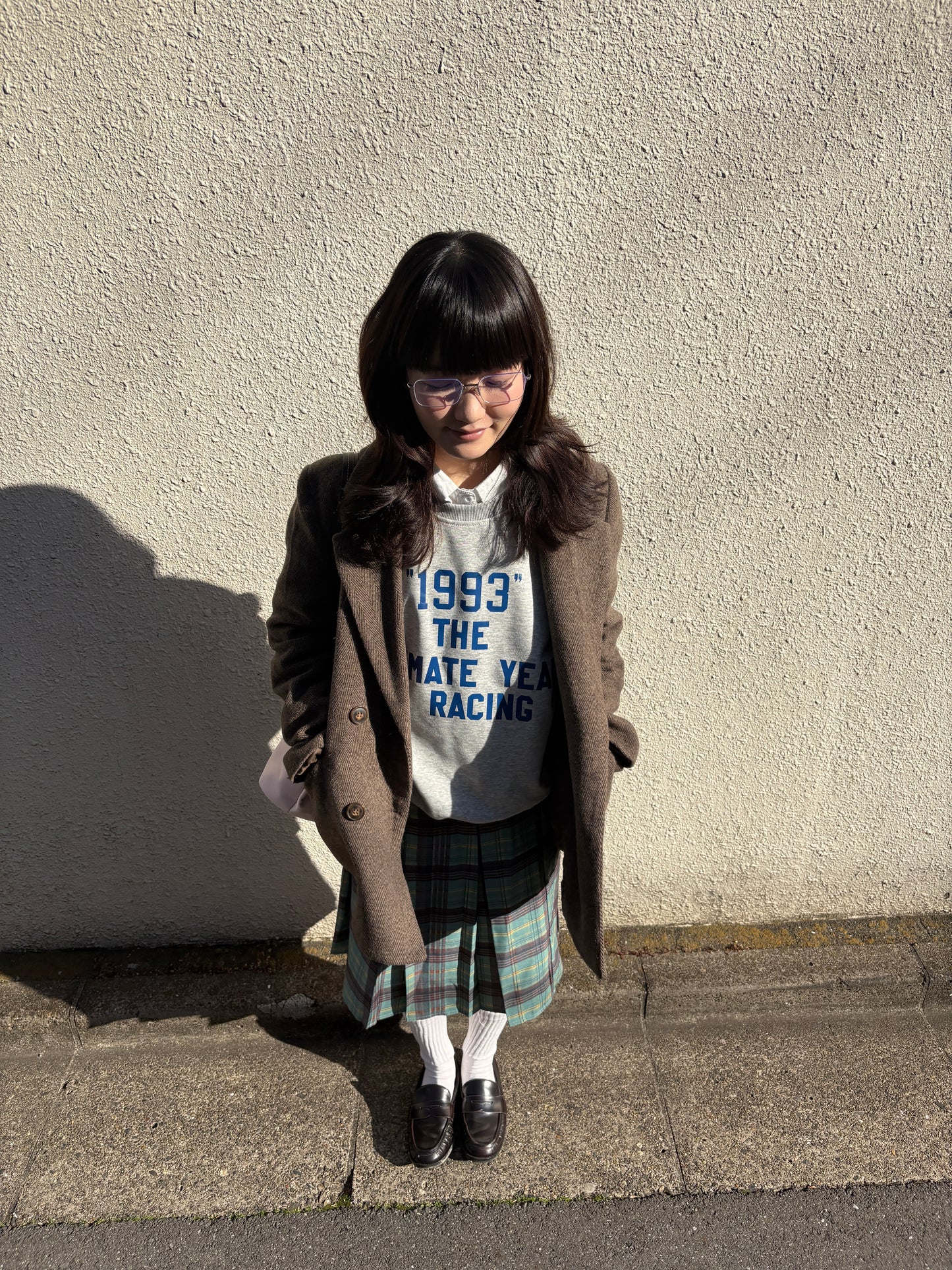 ライトグリーンプリーツチェックスカート DPA43739