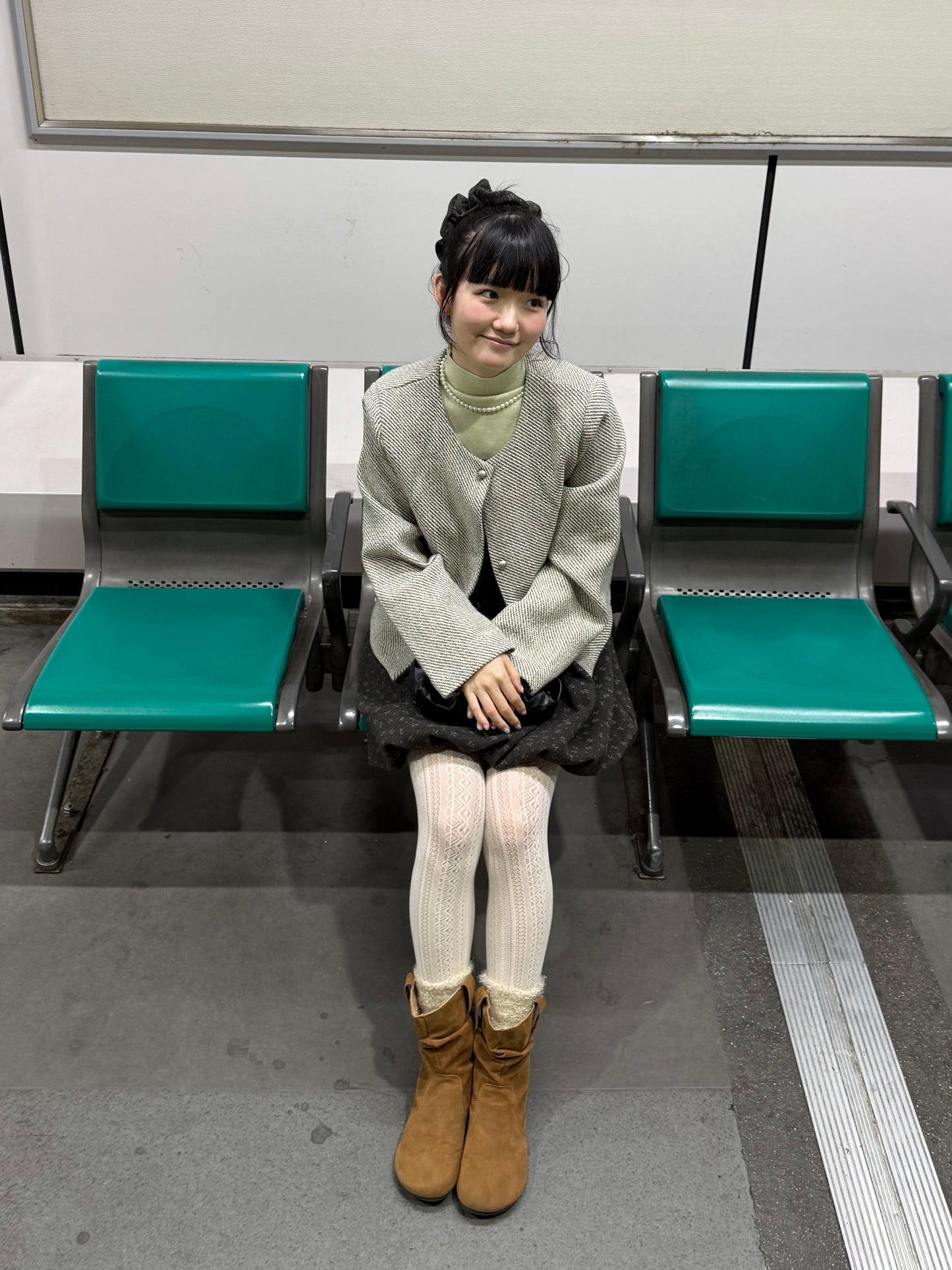 ノーカラーツイードジャケット DPA43718