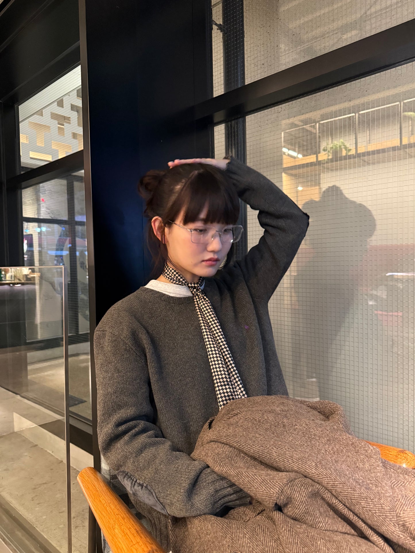 ブロックチェックスカーフ DPA43700