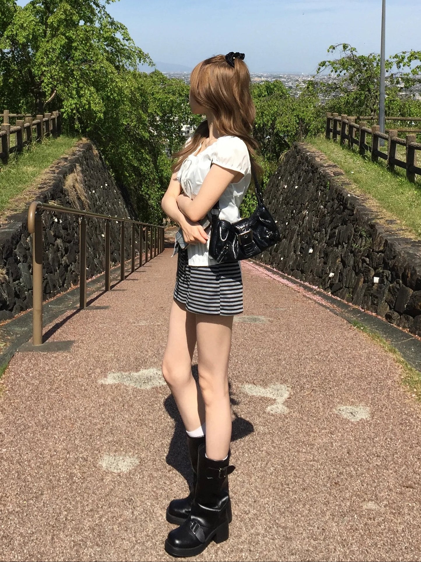 ボーダースウェットショートパンツ DPB88255