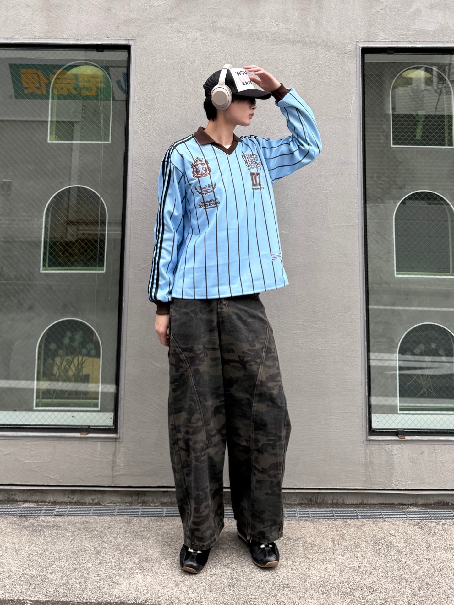 カモフラワイドデニムパンツ DPC05031