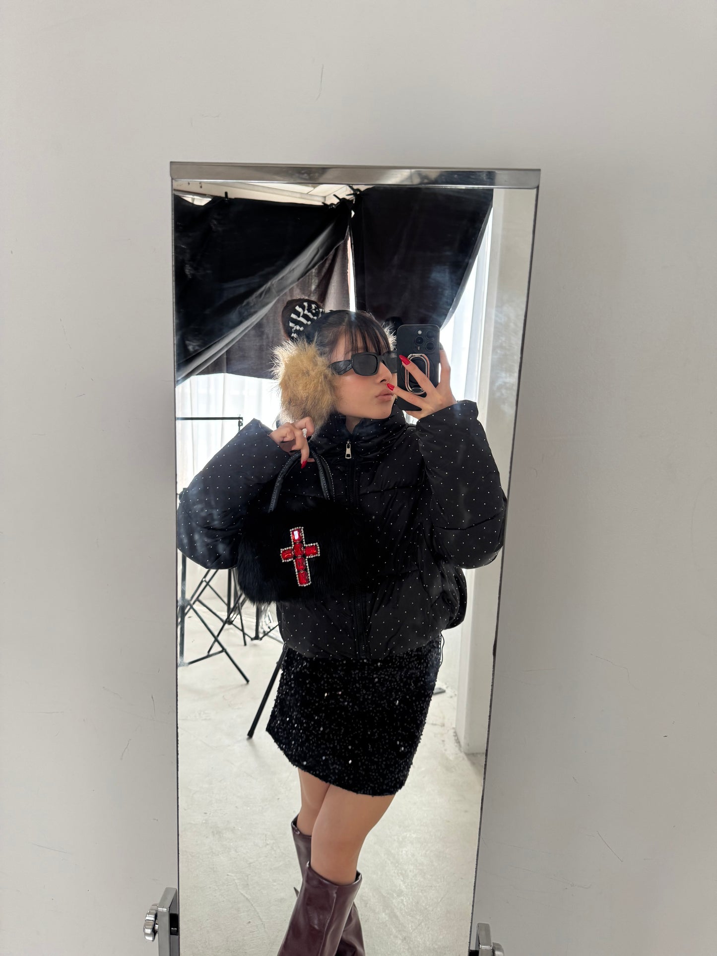 ラメショートダウンジャケット DPB86154