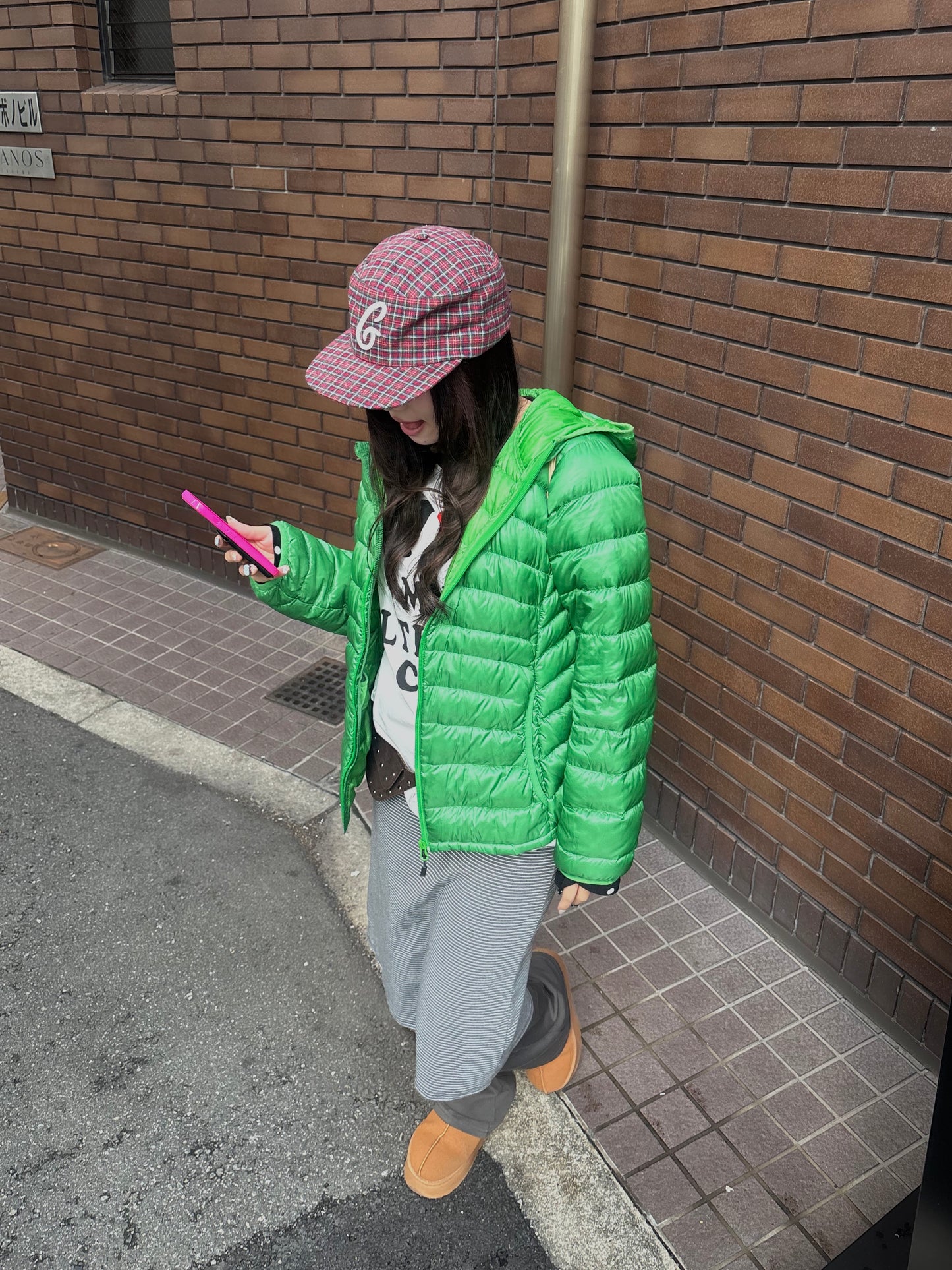 ストライプレイヤードスカートパンツ DPB89143