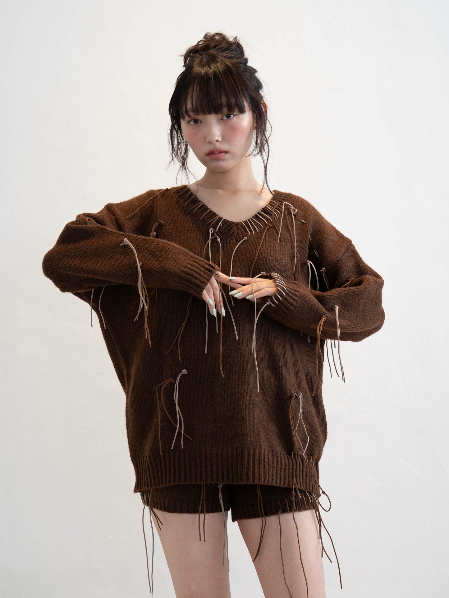 フリンジニットセットアップ DPC02011