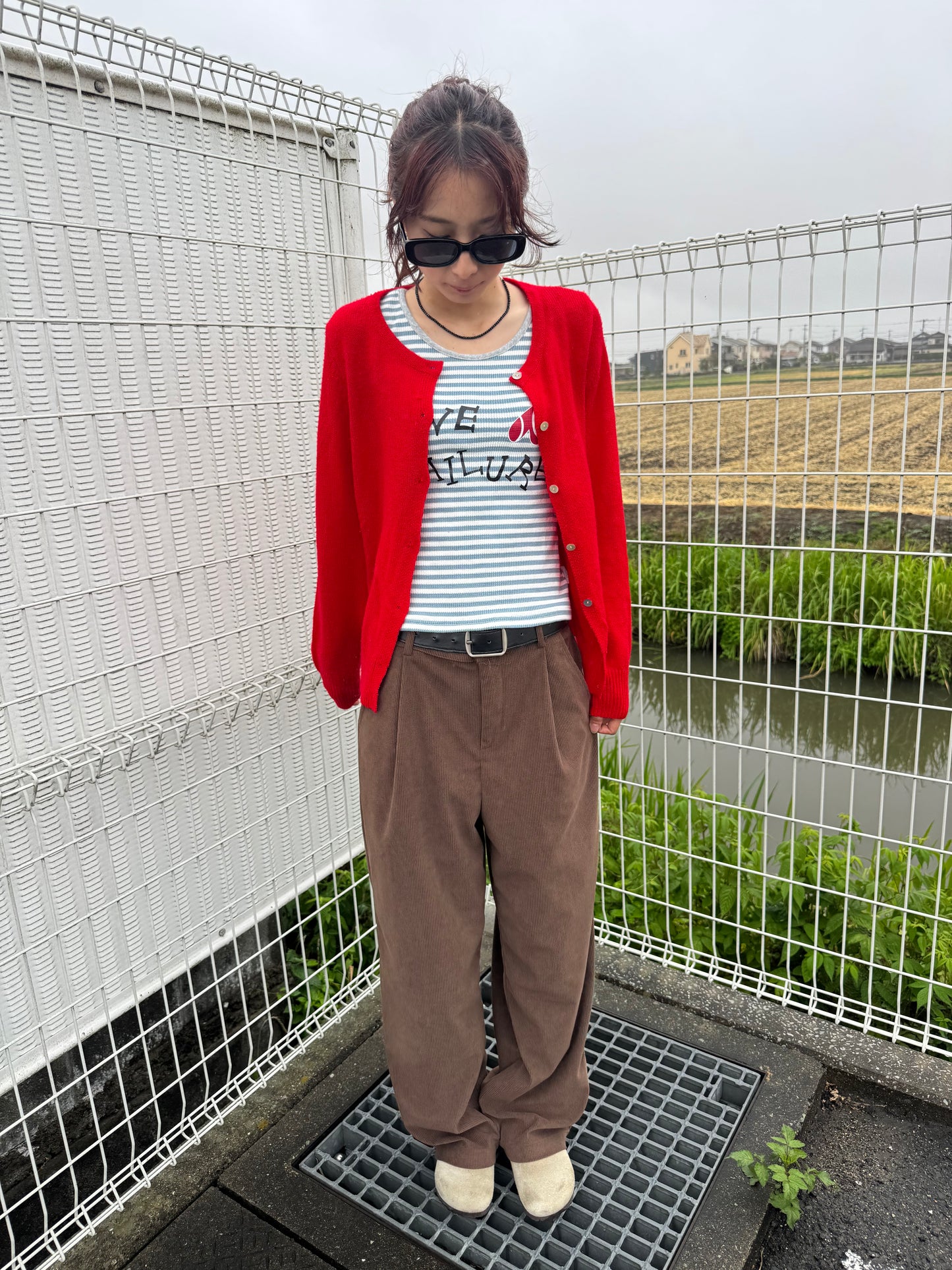 バイカラーボーダータンクトップ DPC07019