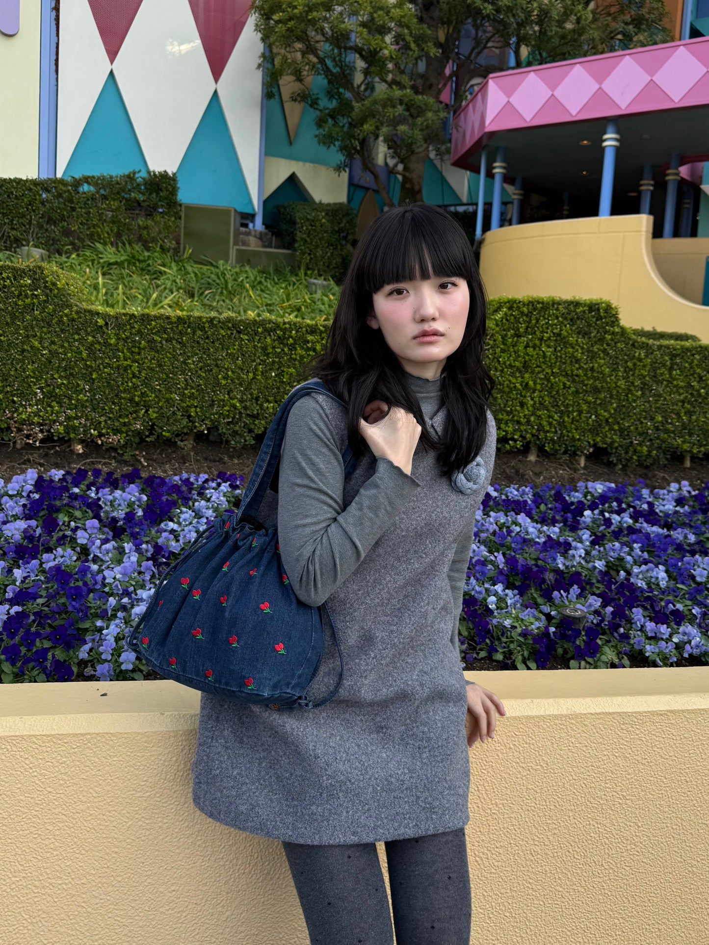 フラワーポイントワンピースセット DPA43726