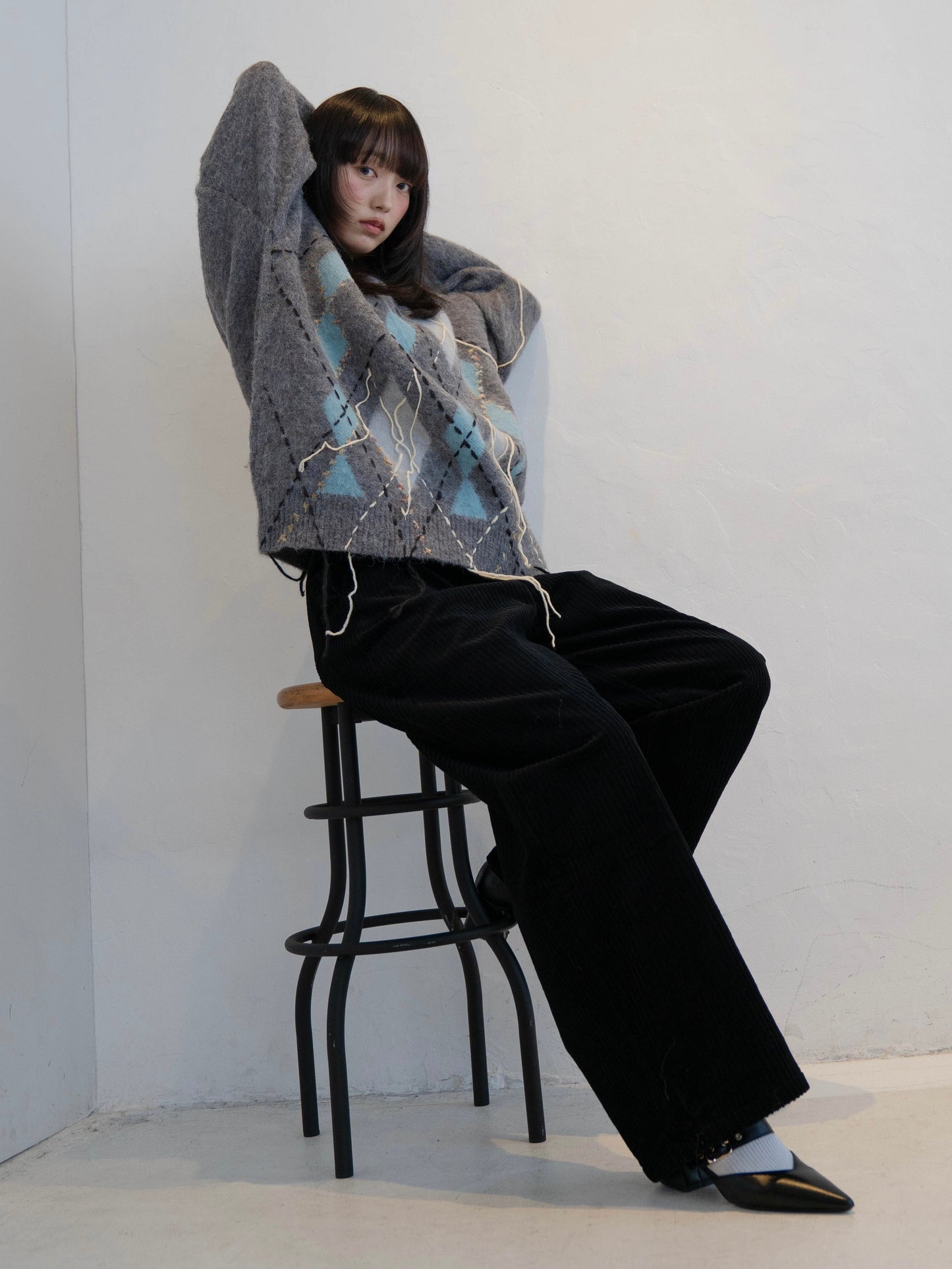 アーガイルチェックニット DPC02012