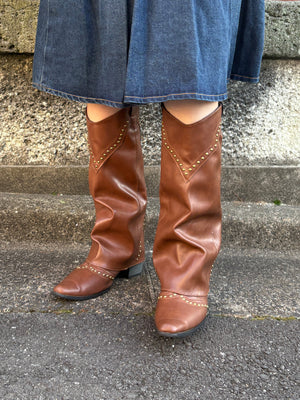 ダークブラウンウエスタンブーツ DPA43799