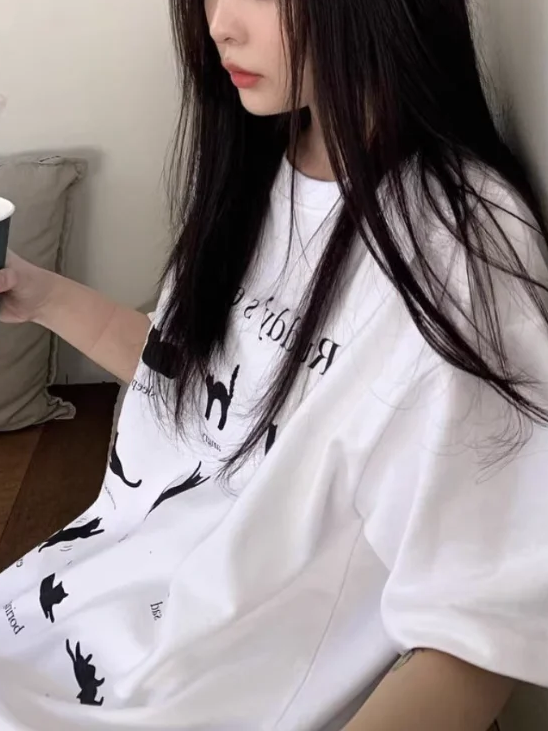 キャットプリントTシャツ DPB71777