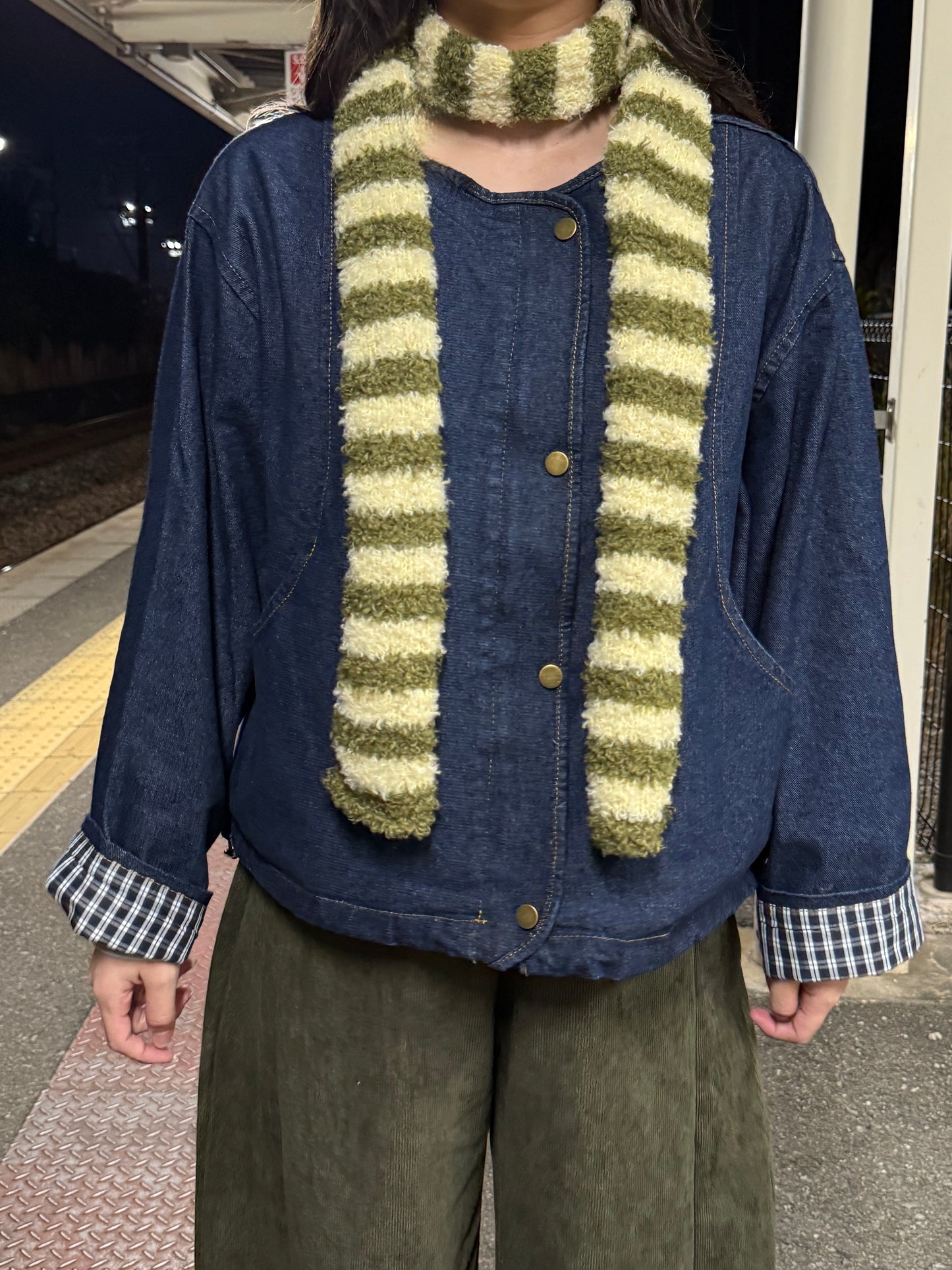 チェックデニムジャケット DPC01009