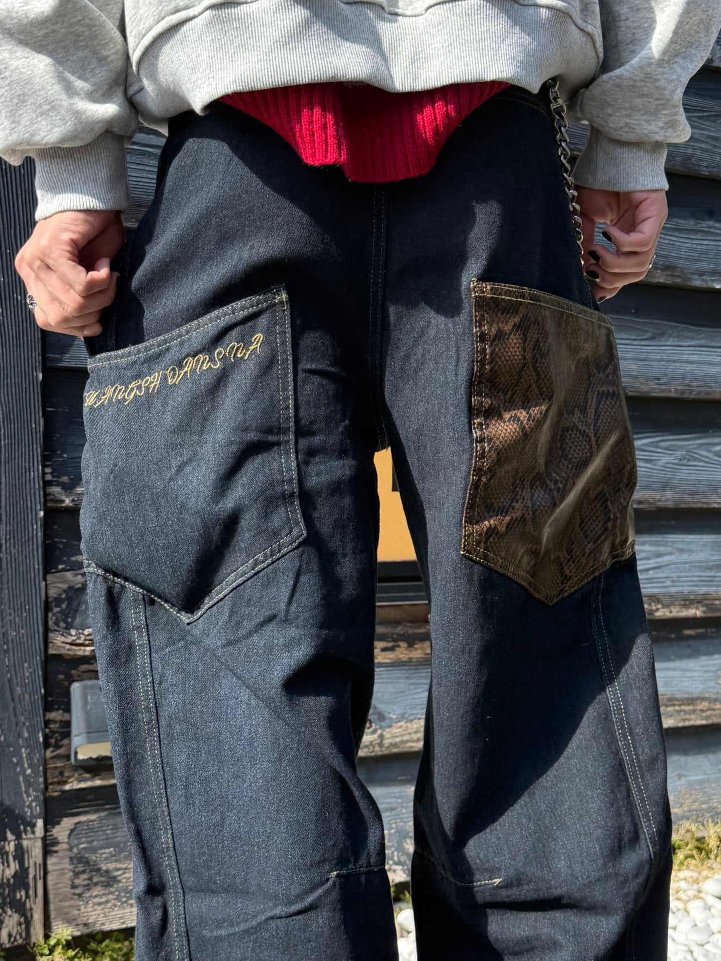 ポケットレオパードデニムパンツ DPB90059