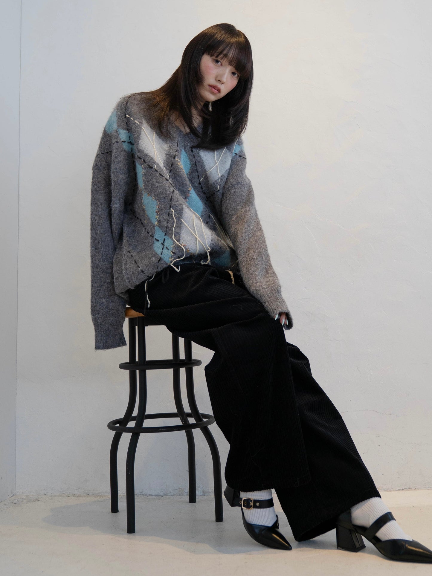 アーガイルチェックニット DPC02012